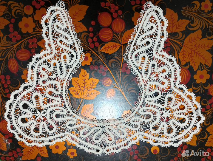 Воротник из коклюшечного кружева