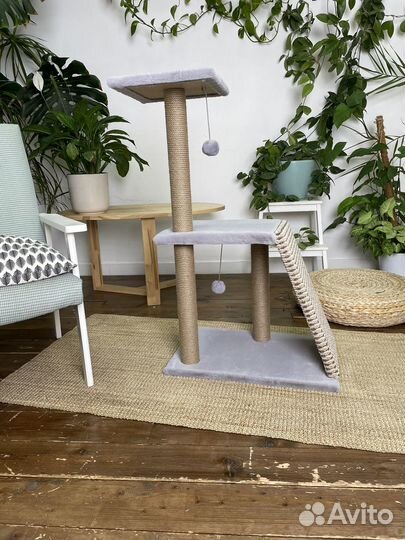 Когтеточка для кошки комплекс игровой высокий