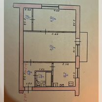 2-к. квартира, 44 м², 3/4 эт.