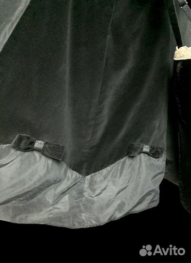 Винтажная юбка шелк, бархат 42/Бархатный топ 42