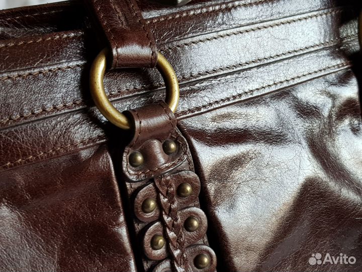 Сумка женская натуральная кожа коричневая