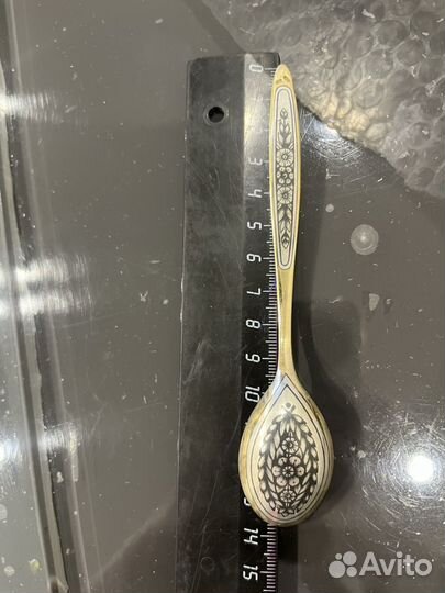 Ложки серебро 2 вида чайные 875 пр винтаж 14 см