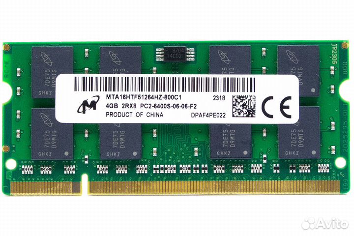 Новая память ноутбука DDR2 4GB PC6400 Micron