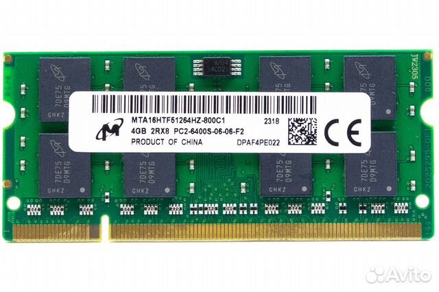 Новая память ноутбука DDR2 4GB PC6400 Micron