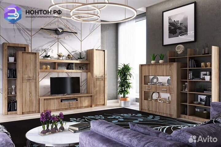 Гостиная Терра №1 дуб сонома