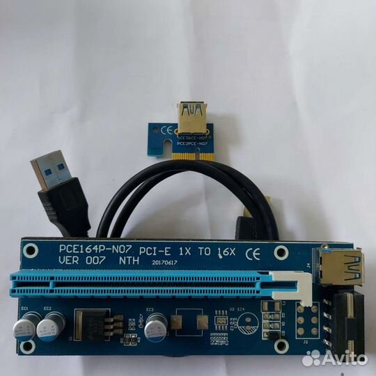 Райзер pci-e, molex,M2, 6 pin