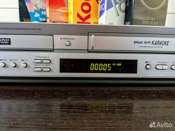 VHS DVD проигрыватель Hi Fi 6 головочный комбо