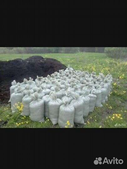 Навоз конский в мешках перегной