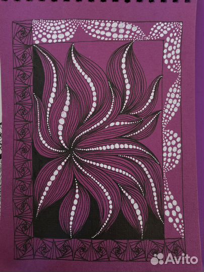 Картина узоры в стиле зенарт