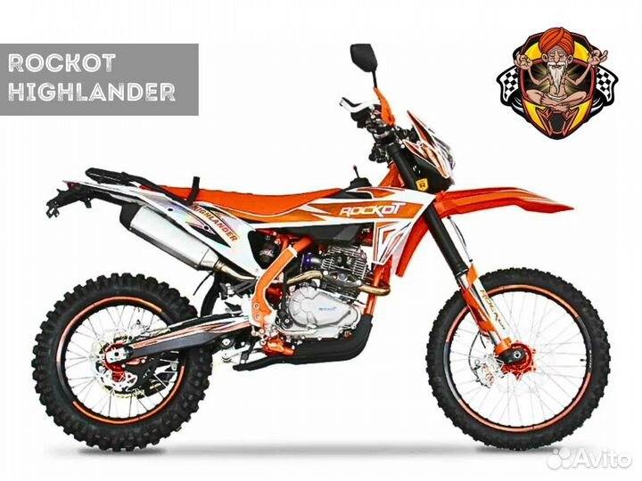Мотоцикл эндуро rockot highlander c ЭПТС