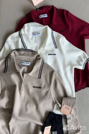 Кофта поло MIU MIU три цвета