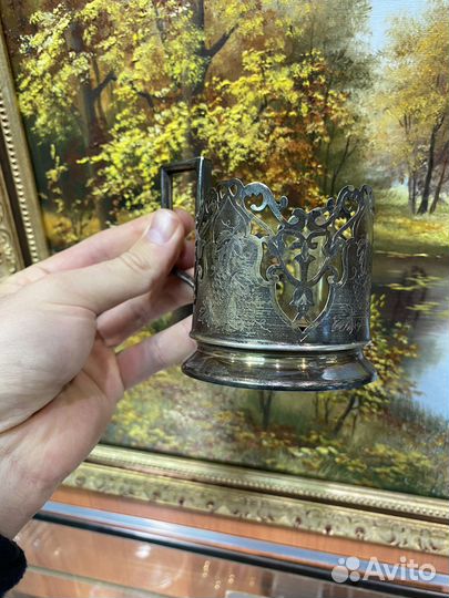 Подстаканник СССР серебро 875