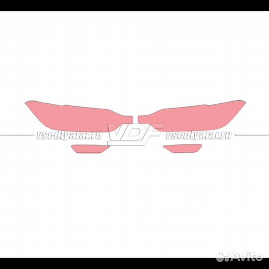 Плёнка для оклейки фар на автомобиле Volvo XC60 (2