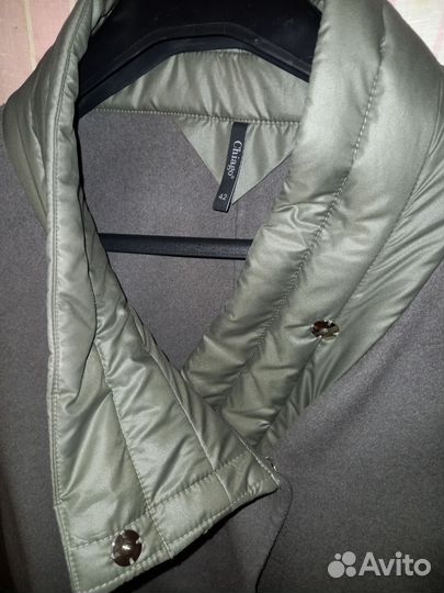 Пальто женское демисезонное 42 серое