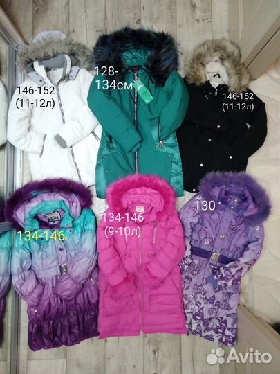 Куртки Ветровки Горнолыжки девочка 4—16л