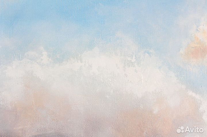 Большая современная картина маслом морской пейзаж