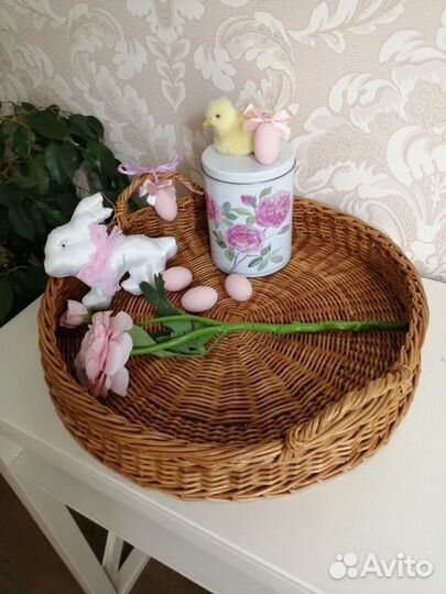 Поднос пасхальный плетёный, хороший подарок