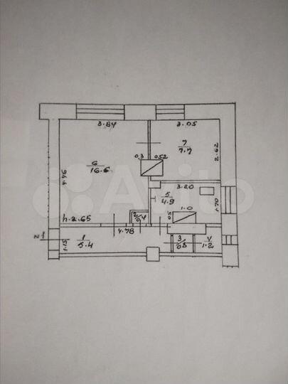 2-к. квартира, 37 м², 1/2 эт.