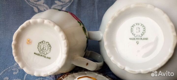 Сливочник и сахарница Bogucice фарфор винтаж