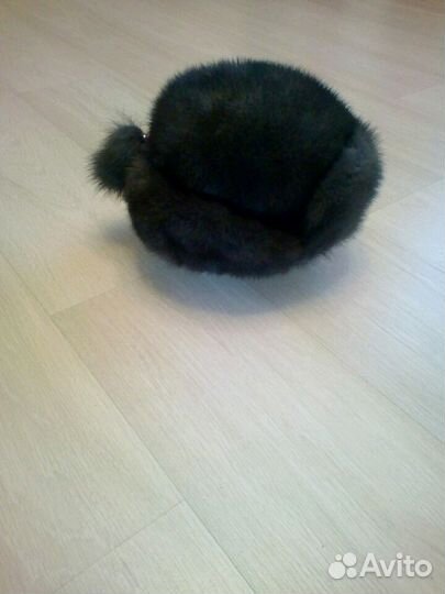 Шапка голубая норка