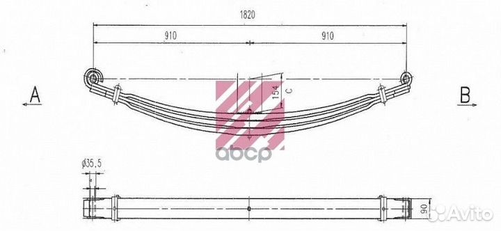 Рессора Scania (1377670) marshall M1016500 mars