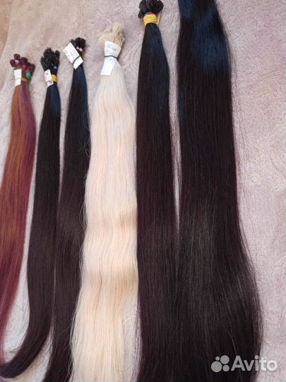 Волосы натуральные на капсулах