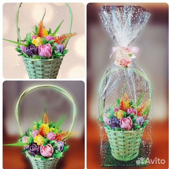 Букет из мыла Тюльпаны