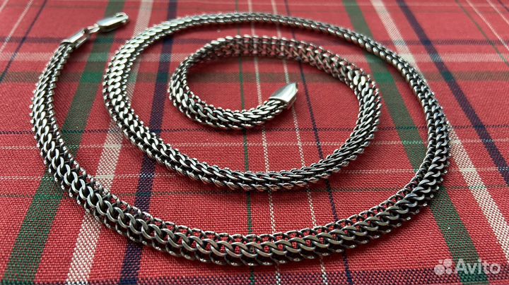 Мужская серебряная цепь
