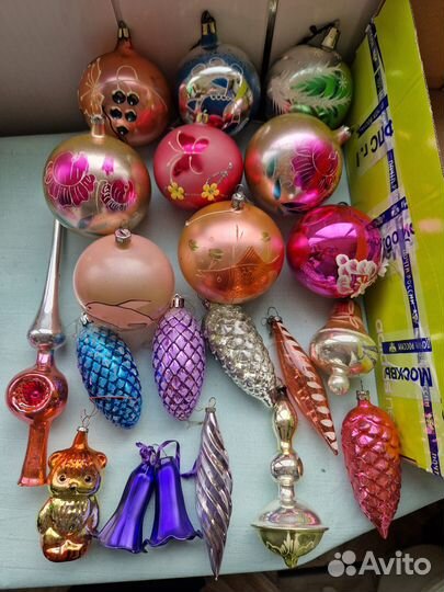 Елочные игрушки СССР раритет новогодние украшения