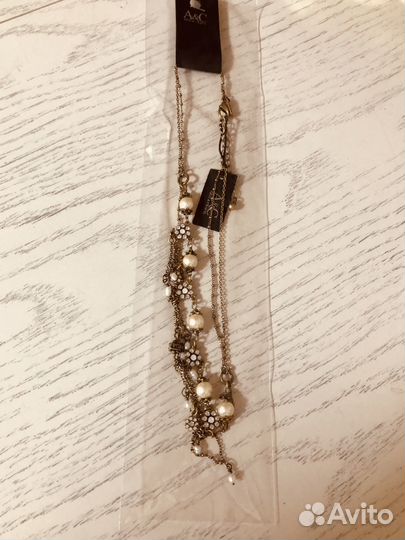 Колье чокер бусы жемчуг Норвегия Arts&Crafts