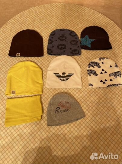 Легкие х/б шапки для мальчиков и девочек
