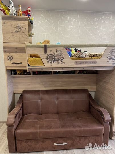 Кровать детская с диваном