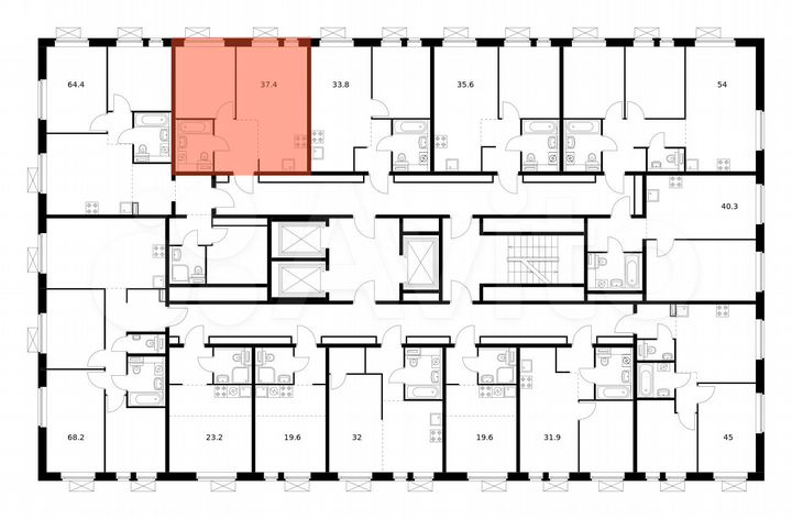 1-к. квартира, 37,4 м², 25/25 эт.