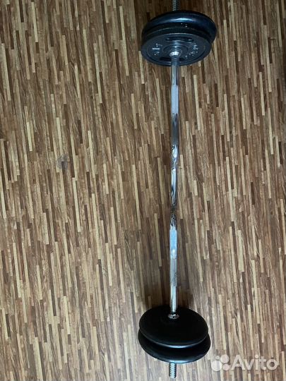 W-образный гриф с блинами