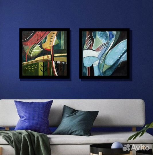 Интерьерные картины маслом на холсте, абстракция