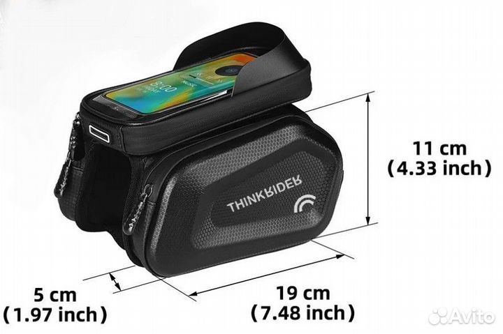 Сумка для велосипеда с чехлом для телефона