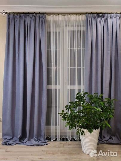 Шторы на люверсах канвас