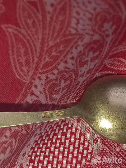 Серебряные кофейные ложки, набор 6 штук 875 проба