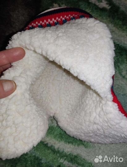 Новая.Натурал.овчина Глубокая тёплая шапка.Унисекс