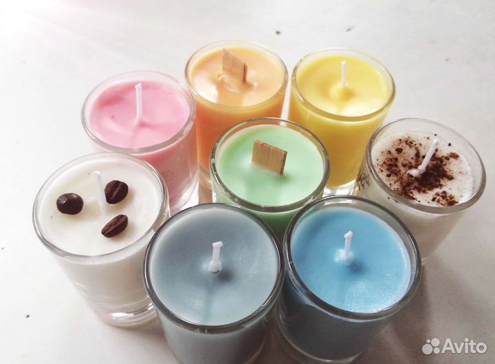 Ароматическая свеча ручной работы(цветные)