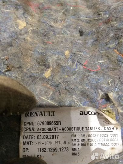 Шумоизоляция моторного отсека Renault sandero step