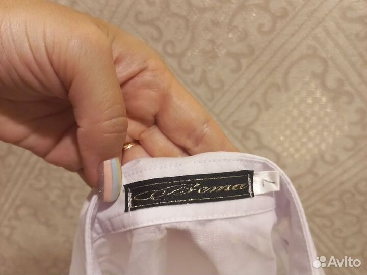 Белая рубашка для девочки 128