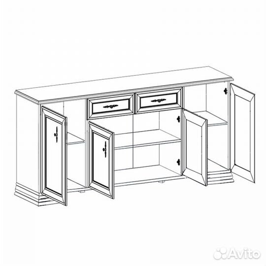 Тумба kentaki KOM4D2S белый