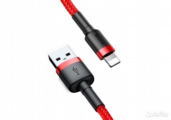 Кабель USB baseus Cafule, USB - Lightning, 2.4А, 1