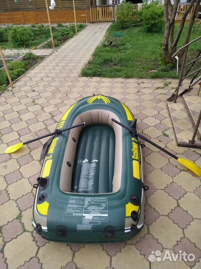 Лодка надувная intex seahawk2 рыбалка прогулка