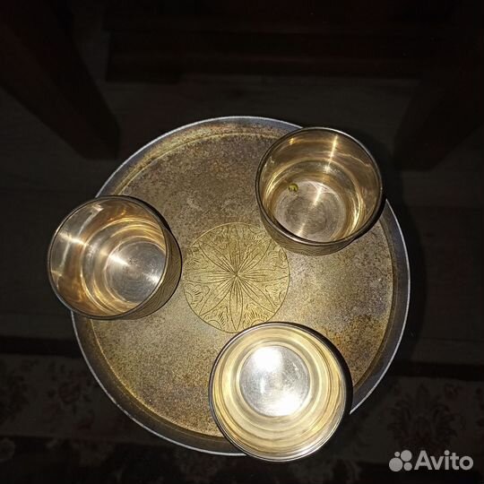 Набор рюмок мельхиор СССР