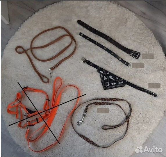 Поводок,ошейник, щетка д/собак