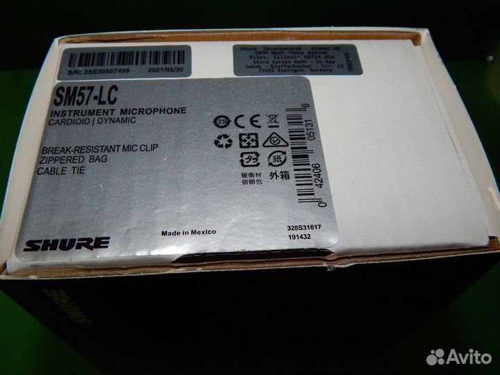 Shure SM57-LC динамическ кардиоид инструментальный