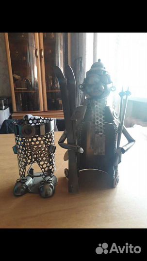 Подставка под бутылку Лыжник