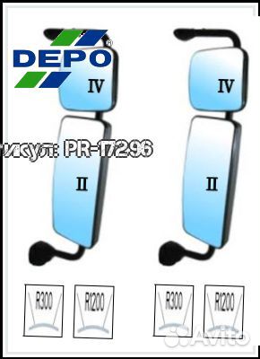 Зеркало заднего вида Actros правое новое 1шт